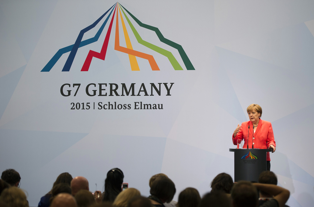 Angela Merkel beim G7-Gipfel in Elmau
