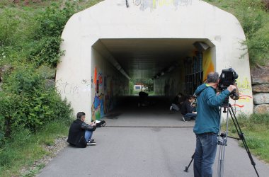 Blick in den Graffiti-Tunnel