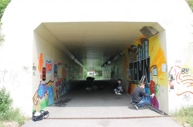 Blick in den Graffiti-Tunnel