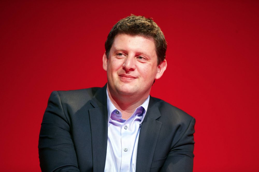 Der frischgebackene SP.A-Vorsitzende John Crombez am 13.6.