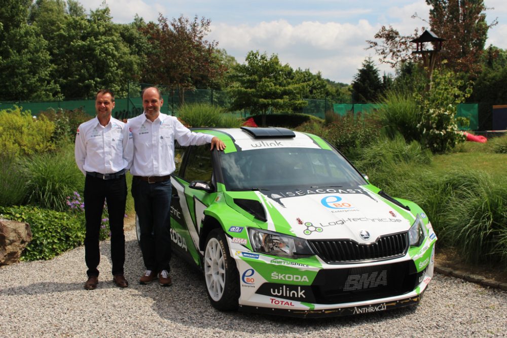 Freddy Loix und Johan Gitsels bei der Präsentation des neuen Skoda Fabia R5