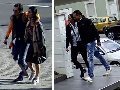 Die beiden "Paare", die am Samstag einen Wohnungseinbruch in der Neutralstraße in Herbesthal begangen haben