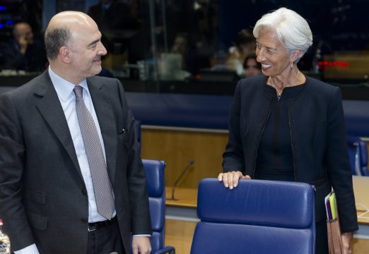 Pierre Moscovici und Christine Lagarde in Luxemburg
