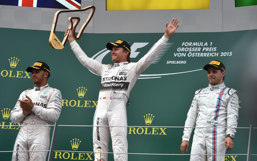 Nico Rosberg siegt in Spielberg vor Lewis Hamilton und Felipe Massa