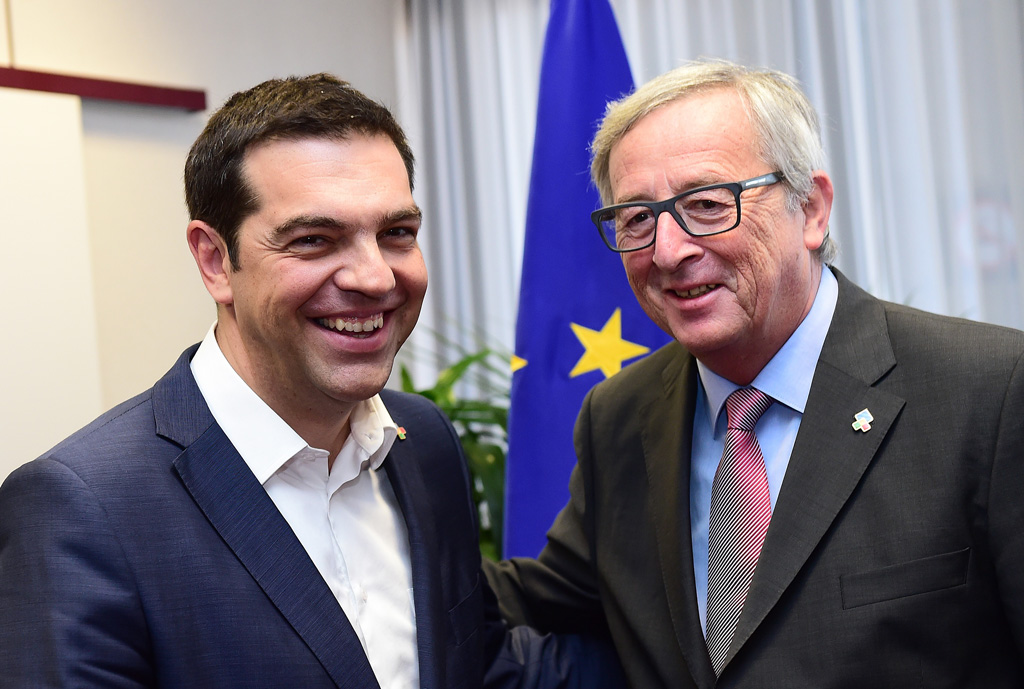 Die Stimmung hat sich gebessert: Griechenlands Premier Alexis Tsipras mit EU-Kommissionspräsident Jean-Claude Juncker