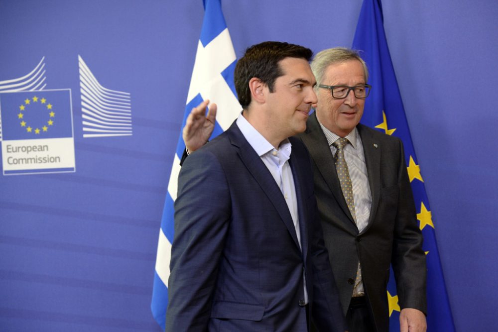 Griechenlands Regierungschef Tsipras mit EU-Kommissionspräsident Juncker