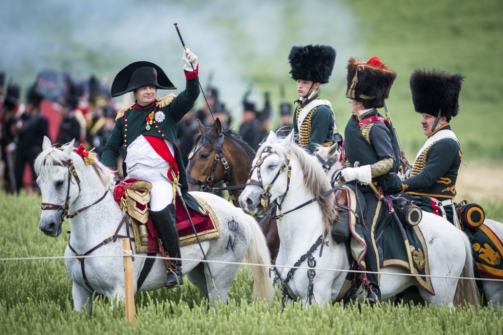 Nachstellung der Schlacht von Waterloo vor 200 Jahren