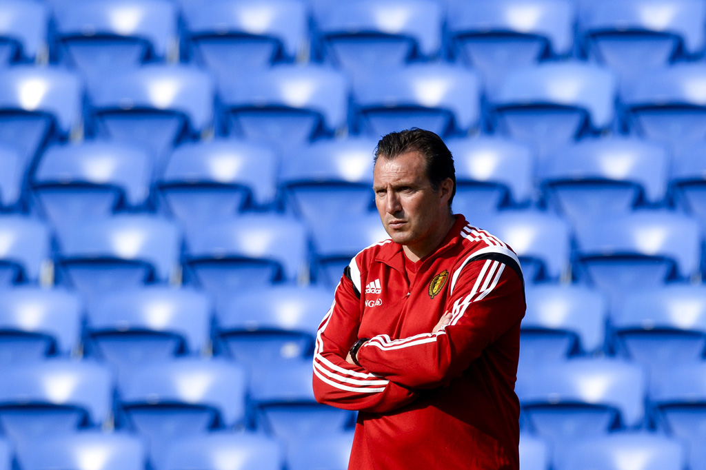 Nationaltrainer Marc Wilmots in Cardiff