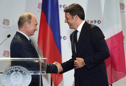 Wladimir Putin und Matteo Renzi auf der Expo in Mailand