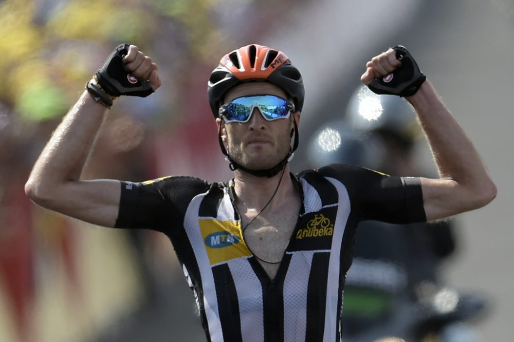 Sieg für Afrika am Nelson-Mandela-Tag: Stephen Cummings (MTN-Qhubeka) gewinnt die 14. Etappe der Tour de France 2015