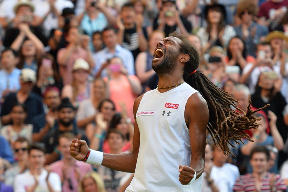 Wimbledon: Dustin Brown feiert seinen Sieg über Rafael Nadal