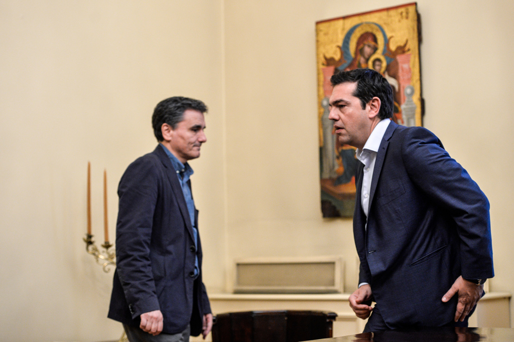 Euklides Tsakalotos und Alexis Tsipras