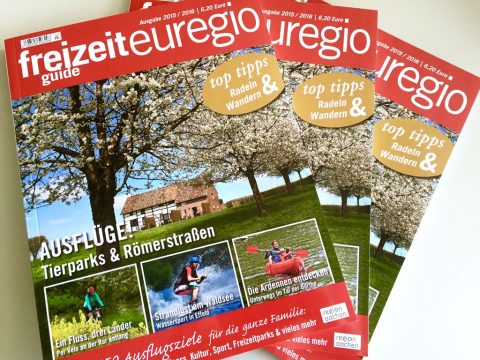 Ausgaben des neuen Euregio-Freizeitguided