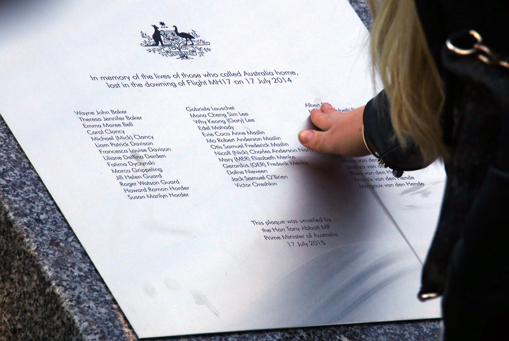 Denkmal für MH17-Opfer in Canberra