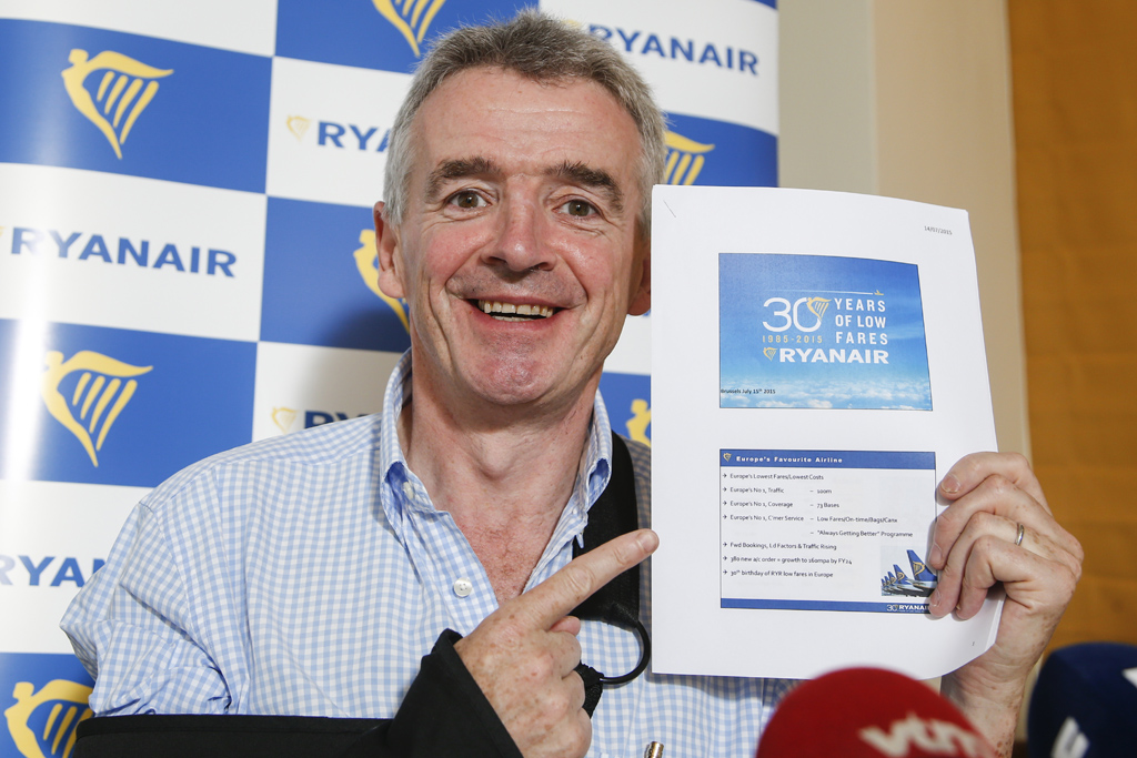 Ryanair-Chef Michael O'Leary am Mittwoch in Brüssel