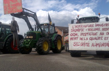 Proteste der Milchbauern in Goé und Eupen
