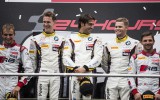 24h-Sieger: Nick Catsburg, Lucas Luhr und Markus Palttala auf dem Podium