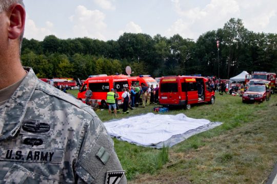 Absturzstelle und Wrack werden in den kommende Tagen noch genau untersucht (Bild vom 11.8.)
