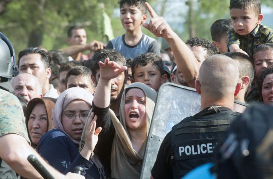 Flüchtlinge an der griechisch-mezedonischen Grenze