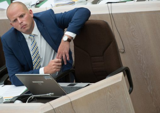 Asylstaatssekretär Theo Francken am Mittwochmorgen in Brüssel