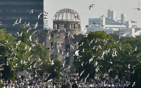 Gedenkfeier für die Opfer des Atombombenabwurfs auf Hiroshima