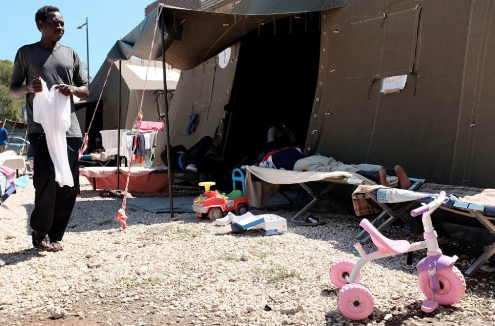 Flüchtlingscamp in Italien