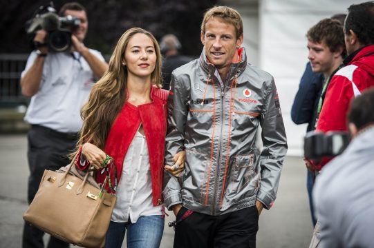 Jenson und Jessica Button beim Formel-1-Rennen in Francorchamps 2013