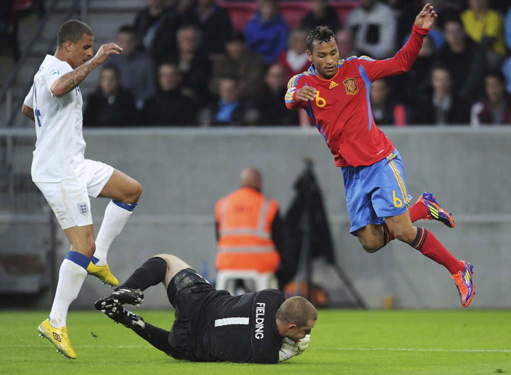 Jeffren (r.) beim U21-Länderspiel Spanien gegen England in Dänemark (2011)