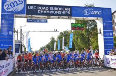 Straßenrennen bei der Junior-EM in Tartu/Estland - Vor dem Start