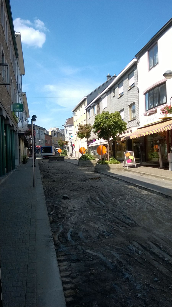 Straßenarbeiten in Kelmis