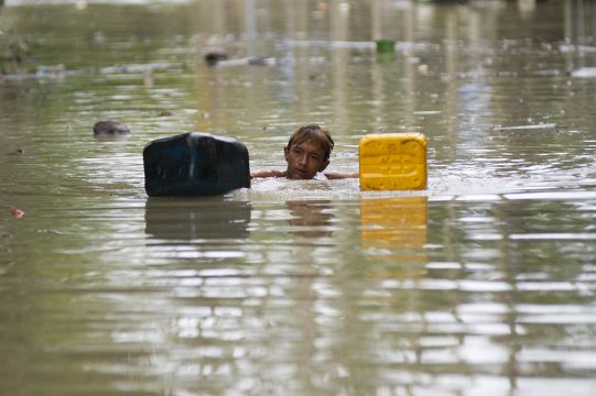 Myanmar ist von heftigen Überschwemmungen getroffen (Kalay, Region Sagaing)