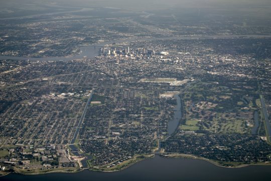 Luftansicht von New Orleans zehn Jahre nach "Katrina"