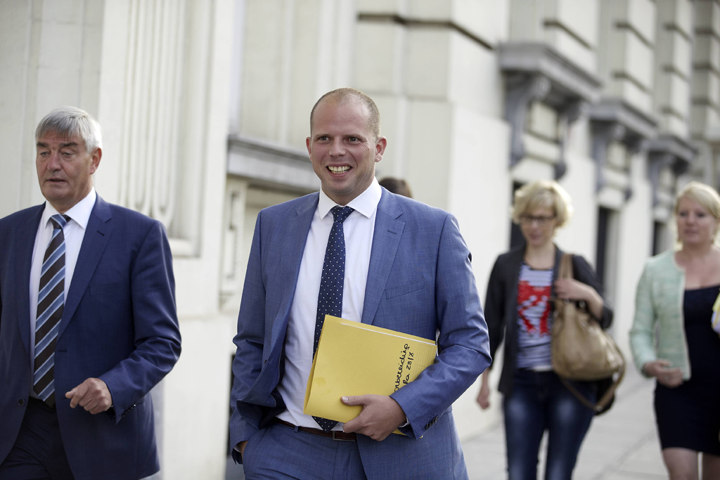 Theo Francken bei der Ankunft zum ersten Treffen der "Task Force Asyl" in Brüssel