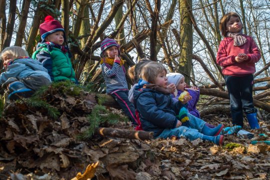 Waldkindergruppe der Initiative "On Décolle" in Jalhay
