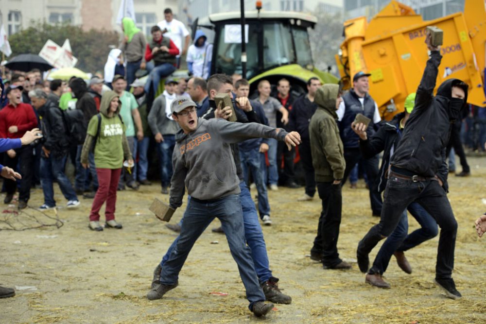 Bauernprotest in Brüssel (Archivbild: Eric Lalmand/belga)