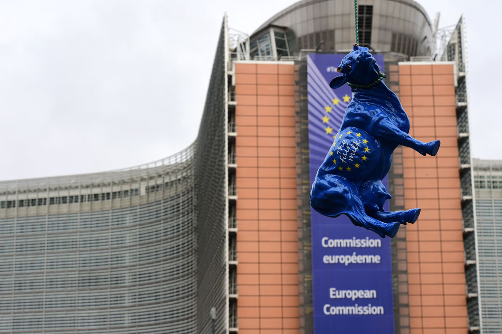 Bauernprotest vor dem Gebäude der Europäischen Kommission (7.9.)