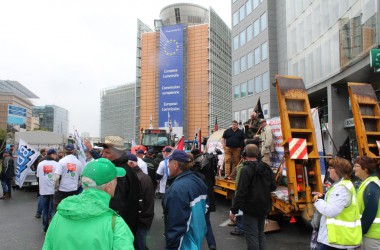 Milchbauerndemo in Brüssel (7.9.)