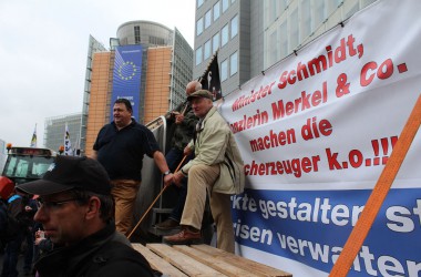 Milchbauerndemo in Brüssel (7.9.)