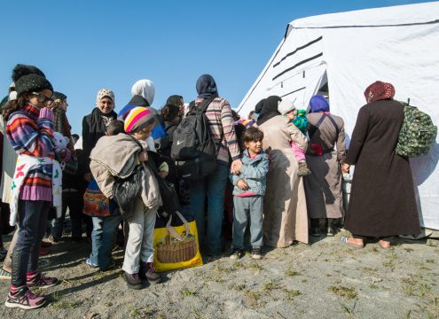 Ein Zeltdorf nahe Berlin