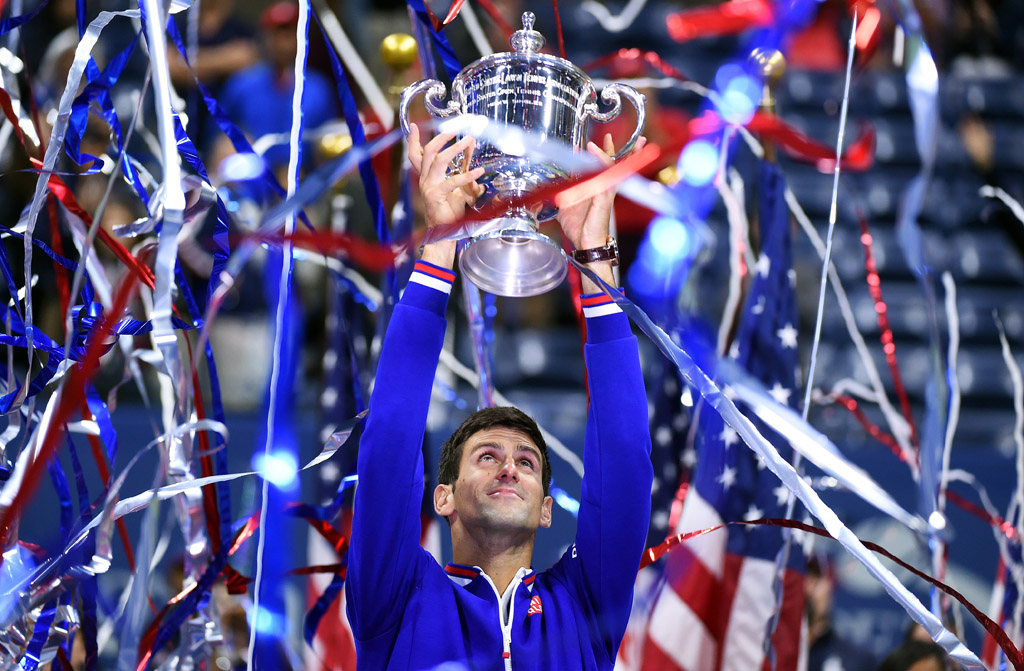 Novak Djokovic gewinnt zum zweiten Mal die US Open der Tennisprofis