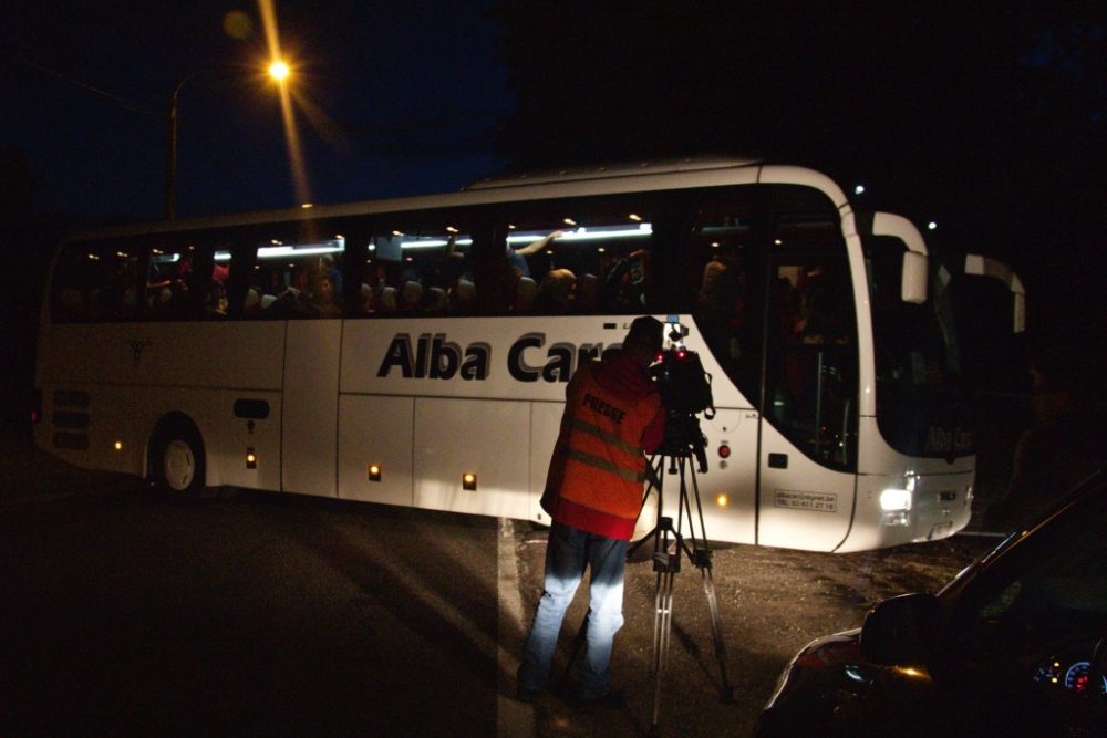 Erste Flüchtlinge im Auffangzentrum Elsenborn angekommen