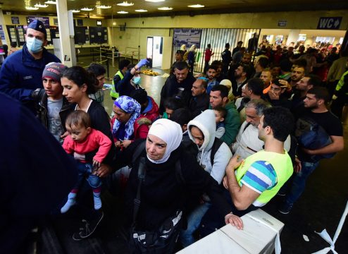 Flüchtlinge am Samstag in Budapest