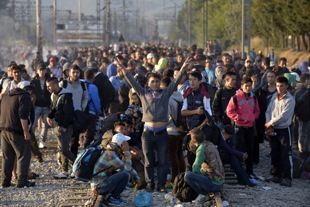 Flüchtlinge in Idomeni, Dorf in Nordgriechenland nahe der mazedonisch-griechischen Grenze (13.9.)