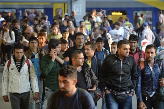 Ankunft von Flüchtlingen am Samstag im Münchener Hauptbahnhof