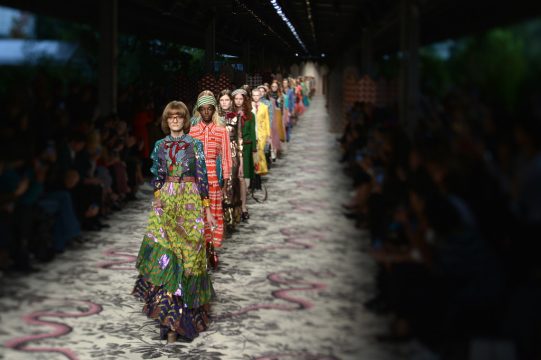 Gucci-Models am Mittwoch auf der Mailänder Modewoche