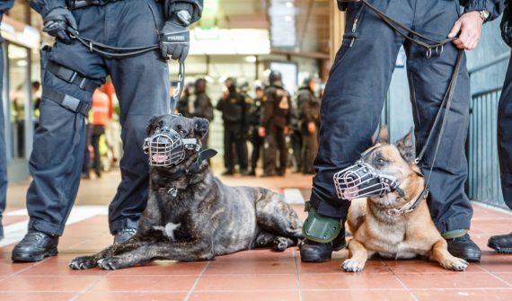 Polizei blockiert den Eingang zum Hamburger Hauptbahnhof