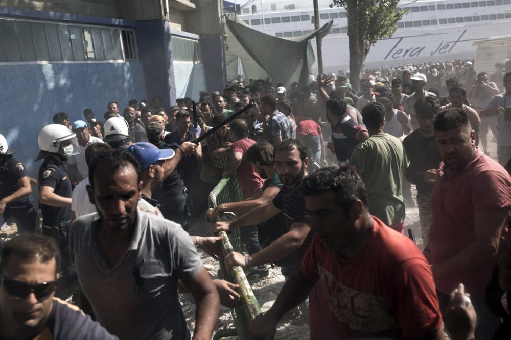 Ausschreitungen auf Lesbos