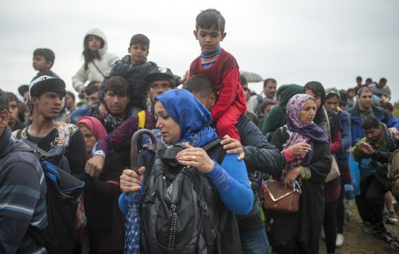 Flüchtlinge an der griechisch-mazedonischen Grenze