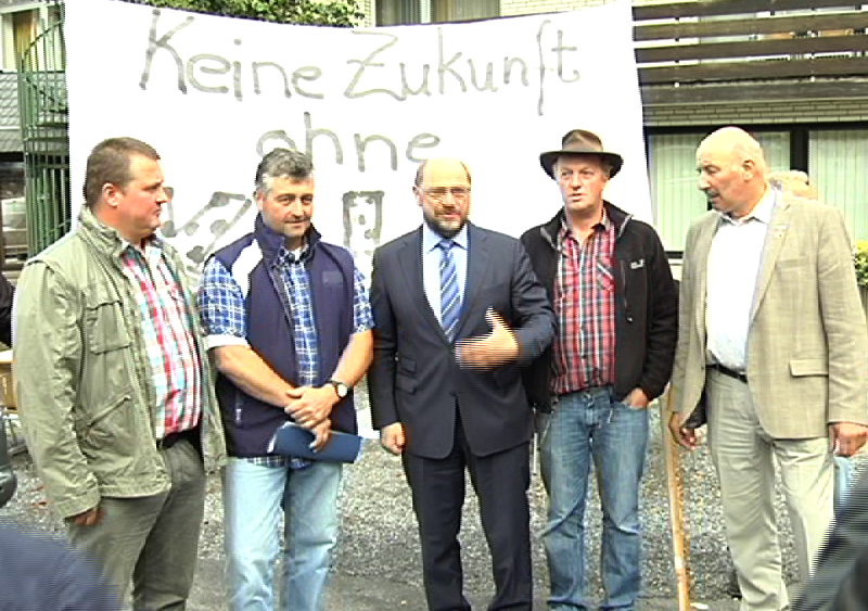 Milchbauern treffen Martin Schulz