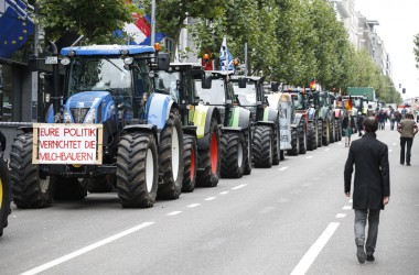 Bauerndemo in Brüssel